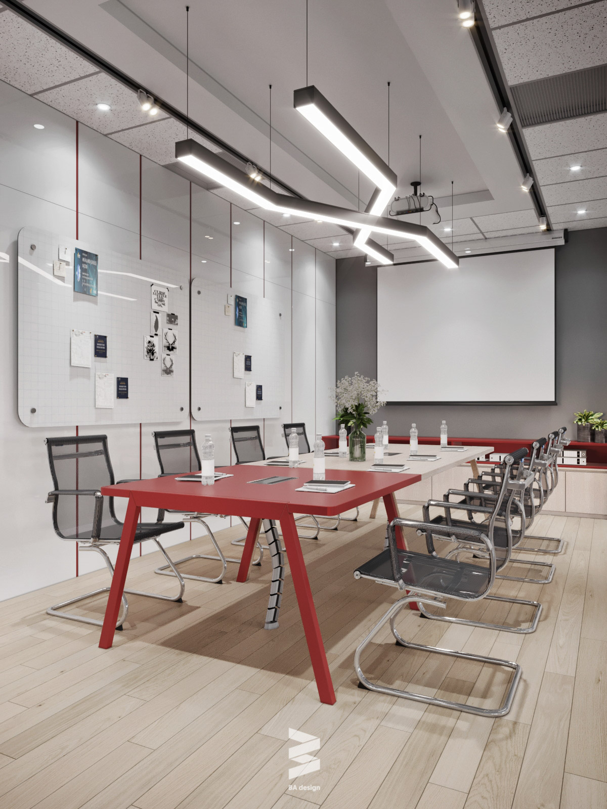 thiết kế nội thất phòng họp trường MẦM NON IKID