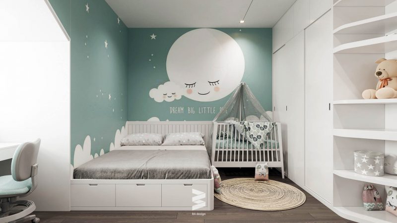 Phòng ngủ của con là không gian đầy mộng mơ cho bé ở chung cư new skyline