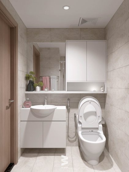 Nhà vệ sinh trong căn hộ chung cư Vinhomes Smart City