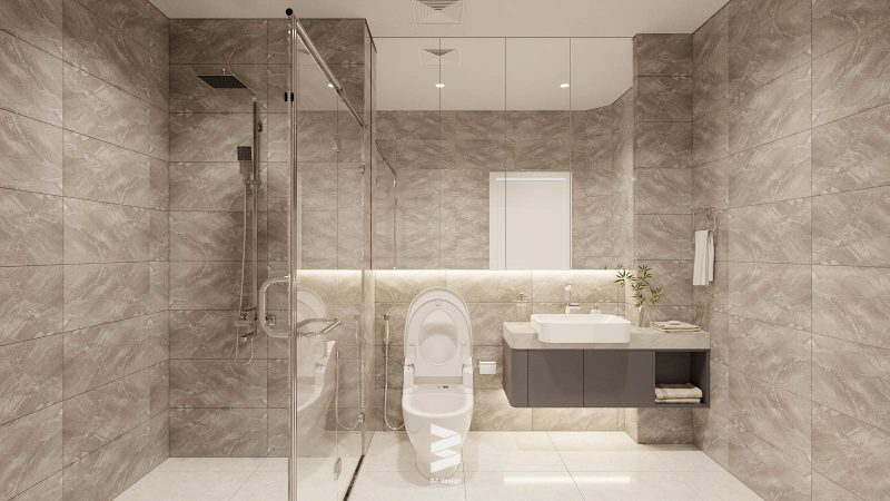 thiết kế nhà vệ sinh trong căn biệt thự cao cấp